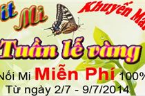 Khuyến mãi đặc biệt tuần lễ vàng