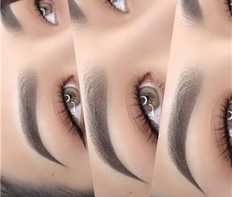 Chân mày phun hiệu ứng chì điêu đẹp
