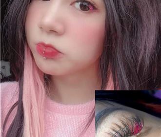 Nối mi kèm line màu siêu đẹp và hiện đại