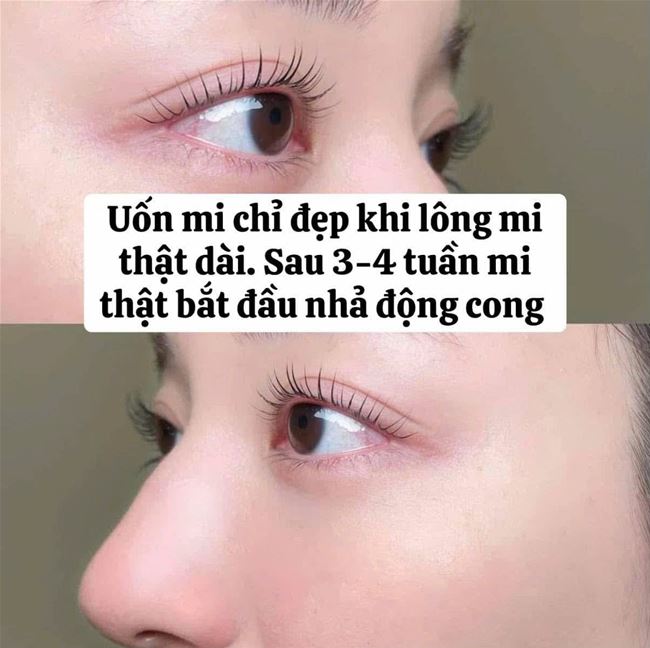 Uốn mi chỉ đẹp khi lông mi thật dài