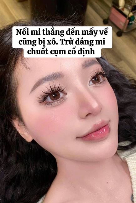 Nối mi thẳng đến mấy về vẫn bị xô mi