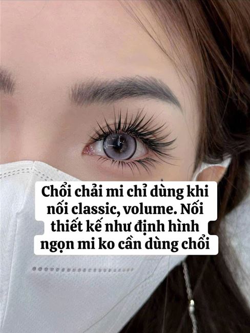Chổi chải mi chỉ dùng khi nối mi tơi chân như classic, volume