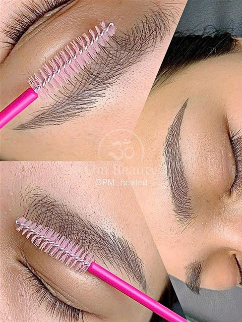 sợi điêu khắc chân mày microblading khi làm đúng