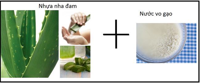 Đắp mặt nạ với nha đam và nước vo gạo