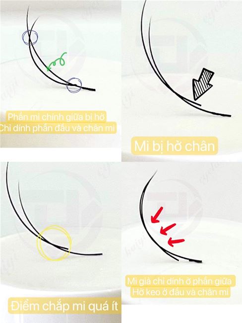 CÁC cách đặt mi nối bị sai, vào mi sai kỹ thuật