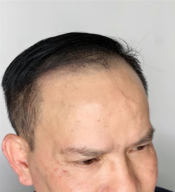 hình ảnh khách sau khi tạo hình và đã săm chấm chân tóc